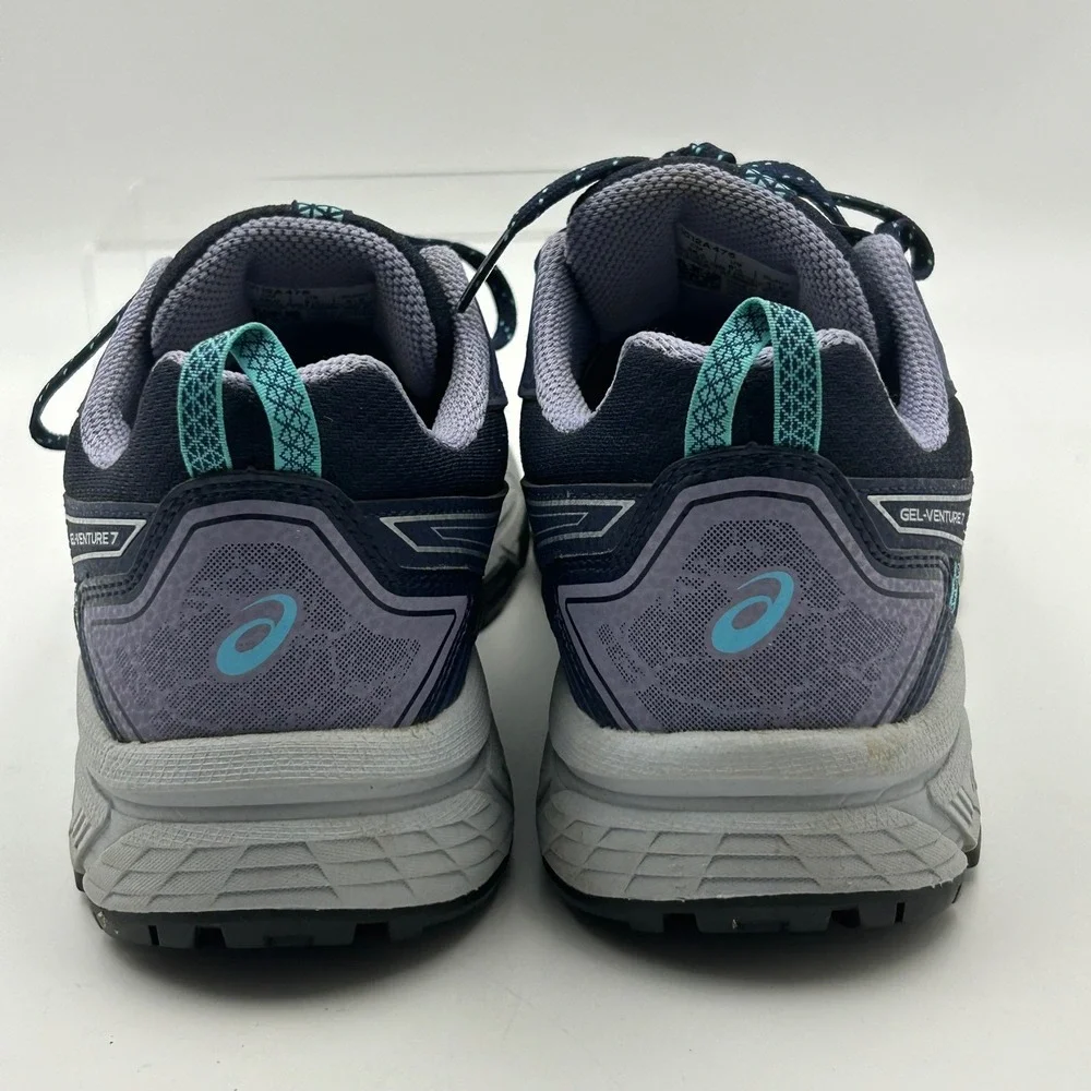 Asics Gel-Venture 7 Running Shoes Womens 9.5 Navy Blue Teal Trail Gorpcore